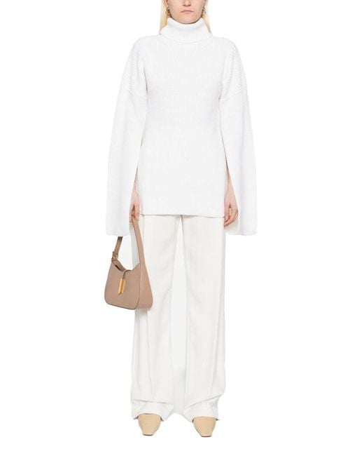 Totême White Wool Jersey