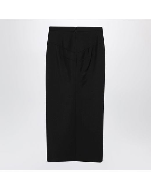 Givenchy Black Draped Skirt