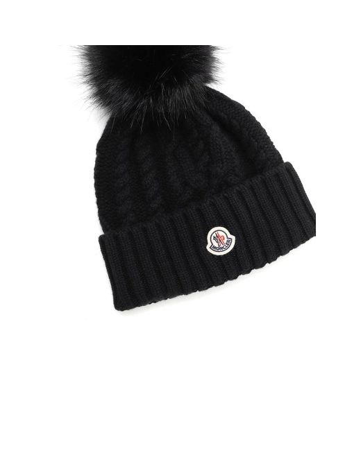 Moncler Black Hats for men