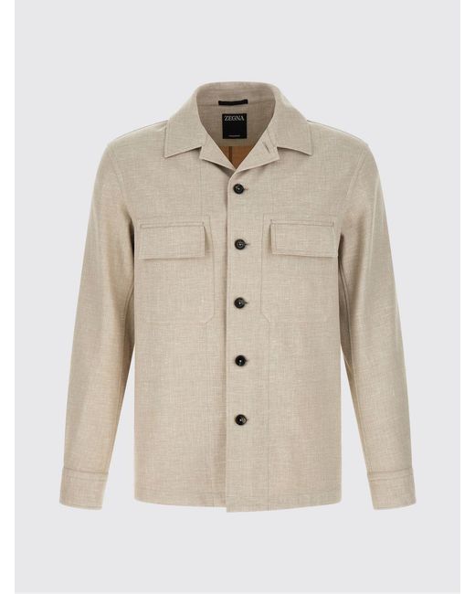 Zegna Natural Jacket Ecru for men