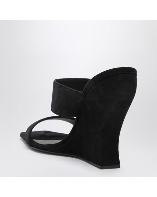 Alaïa Black Suede Wedge Sandals