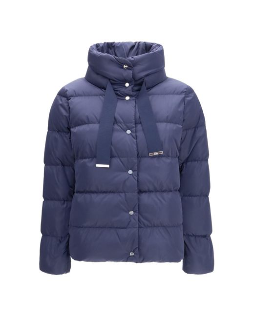 Herno Blue Satin Down Jacket