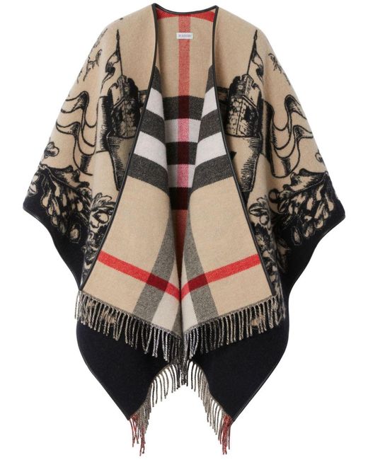 Burberry Black Wool Poncho