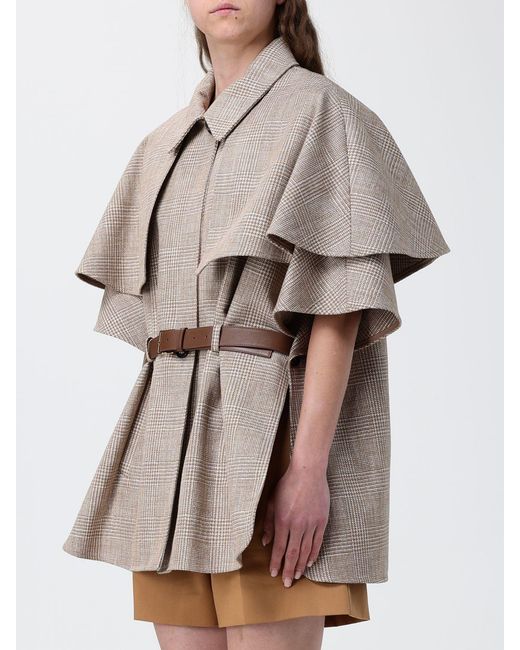 Max Mara Natural Coat Leather