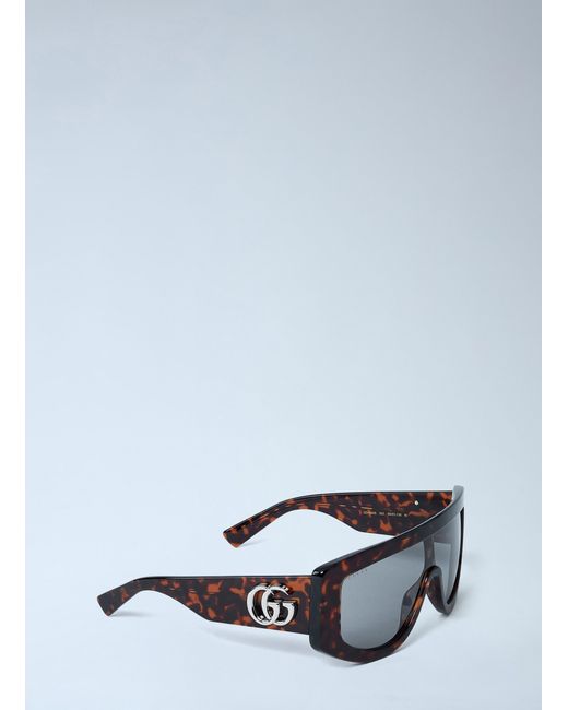 Gucci Gray Rectangle Sunglasses