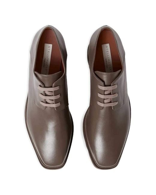 Stella McCartney Brown Elyse Logo Derbies
