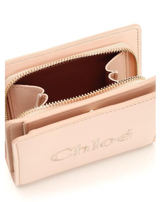 Chloé Pink "Sense" Compact Wallet