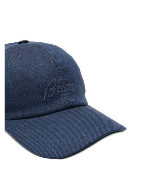 Brioni Blue Logo Baseball Cap for men