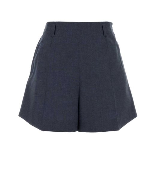 Givenchy Blue Wool Shorts