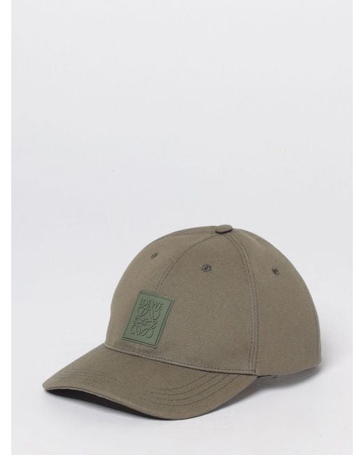 Loewe Green Cotton Baseball Cap for men