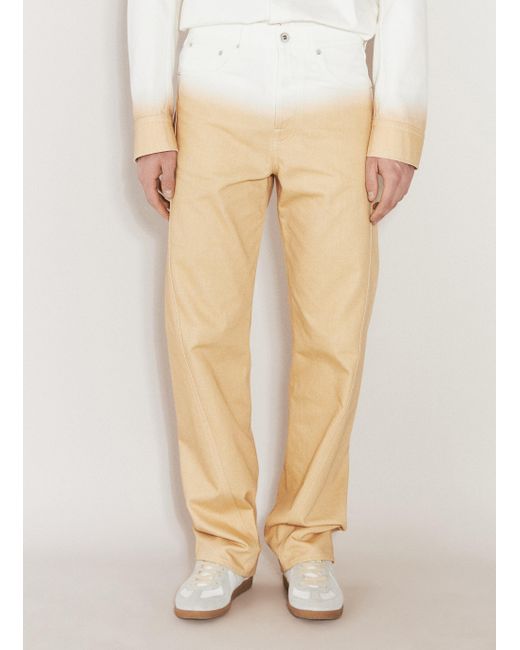Lanvin Natural Gradient-Effect Twisted Jeans for men