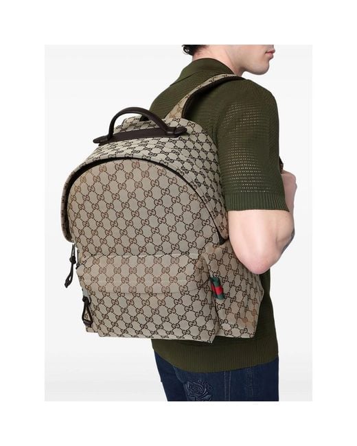 Gucci Multicolor Neutrals Backpacks for men