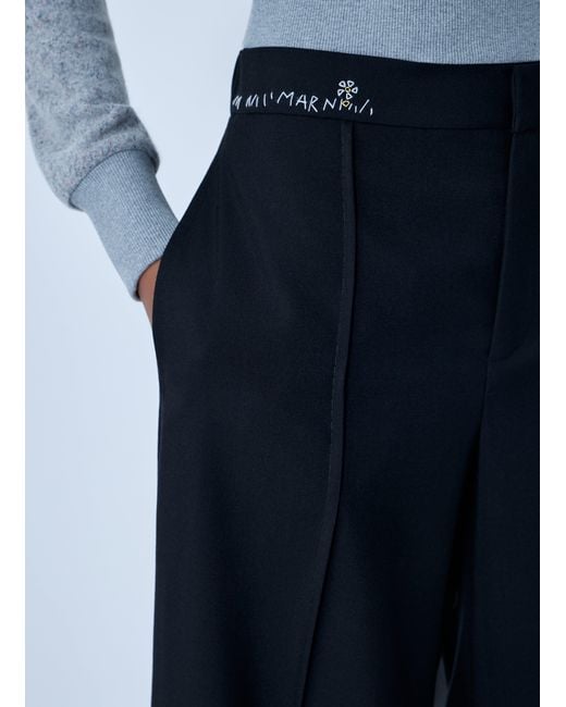 Marni Blue Wool Tailored Pants