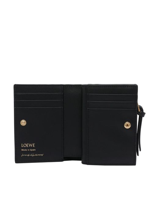 Loewe Black Logo Compact Wallet