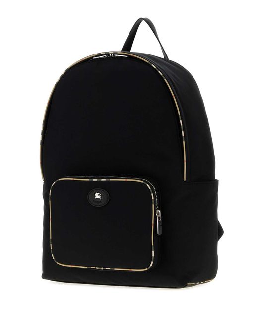 Burberry Black Canvas Backpack for men