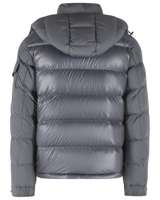 Moncler Gray 'Maya' Polyester Short Down Jacket for men