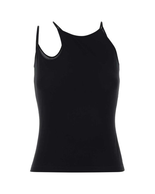 McQueen Black Mesh Tank Top