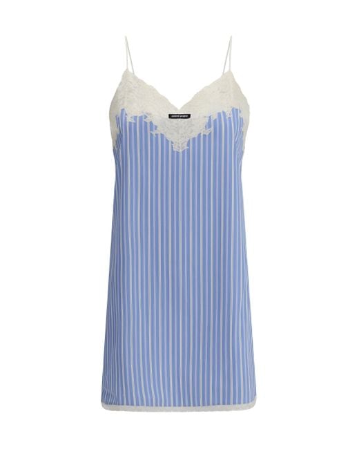 Miu Miu Blue Slip Mini Dress