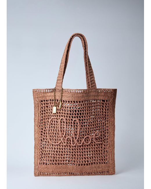 Chloé Red Chloã Summer Banana Tote Bag