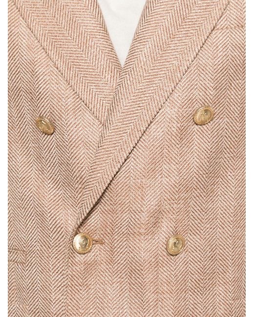 Brunello Cucinelli Pink Double-Breasted Jacket for men