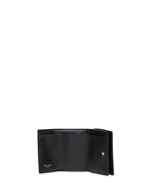 Saint Laurent White Cassandre Origami Tiny Wallet