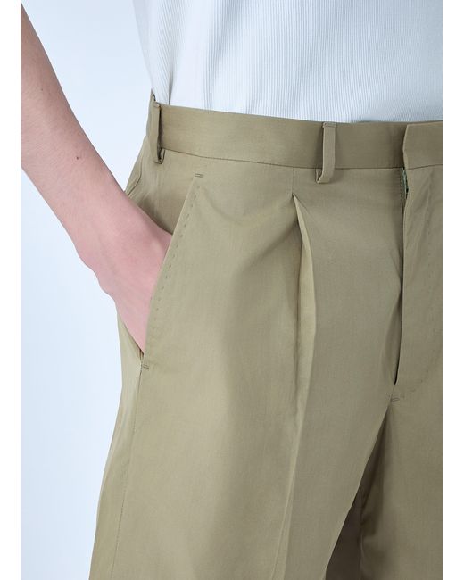 Prada Natural Button Patch Pocket Trousers for men