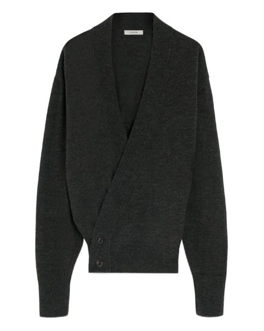 Lemaire Black Wrap Cardigan for men