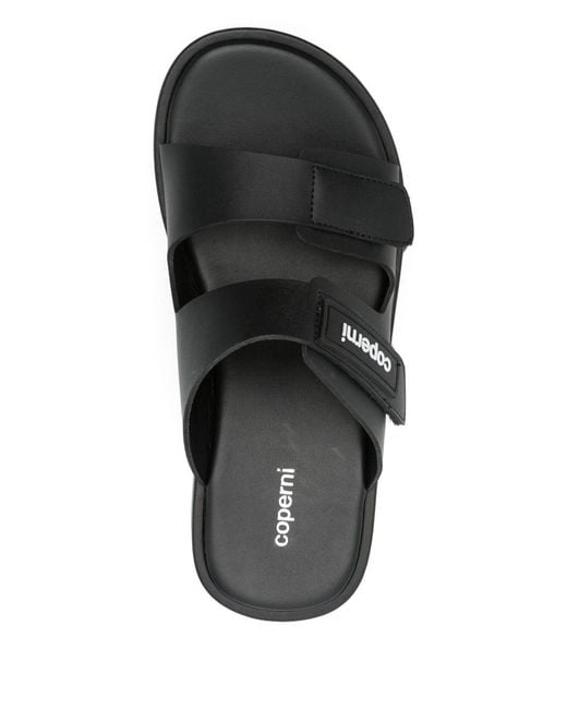 Coperni Black Wedge Double-Strap Sandals
