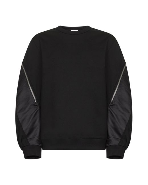 Dries Van Noten Black Contrasting Panels Crewneck Sweatshirt<Br for men