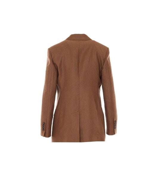 Brunello Cucinelli Brown Twill Fluid Jacket