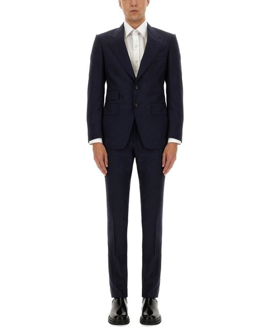 Tom Ford Blue "Grand Overcheck Shelton" Suit for men