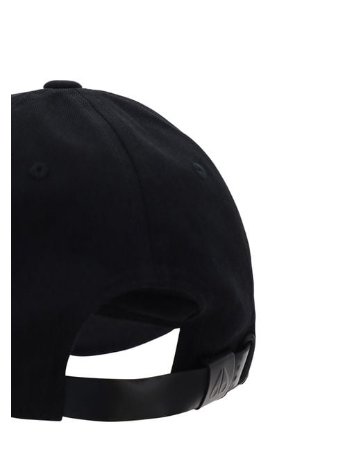 Moose Knuckles Black Logo Icon Baseball Hat for men