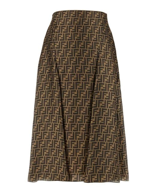 Fendi Brown Gonna