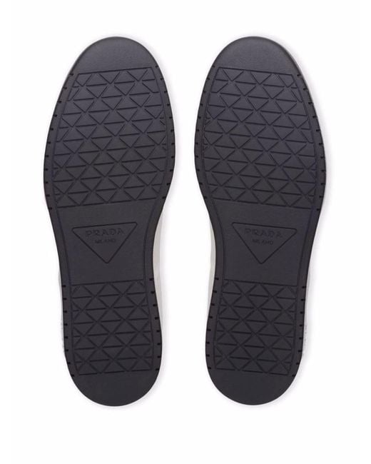Prada White District Mirrored-effect Sneakers for men