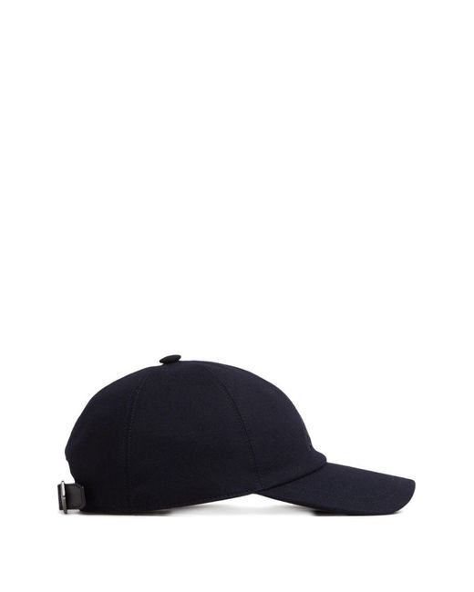 Brioni Blue Technical Cashmere Baseball Cap for men