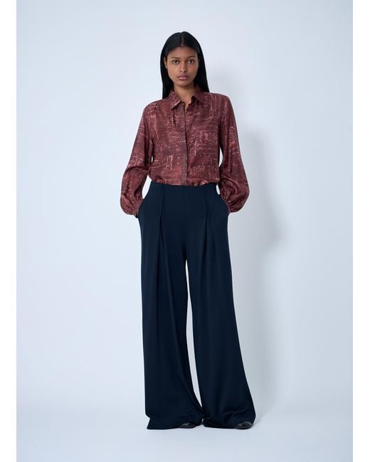 Max Mara Blue Wool Pants
