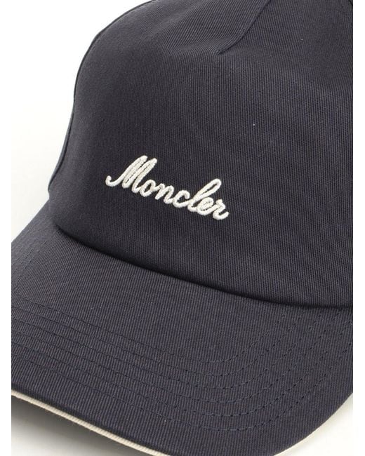 Moncler Blue Baseball Cap for men