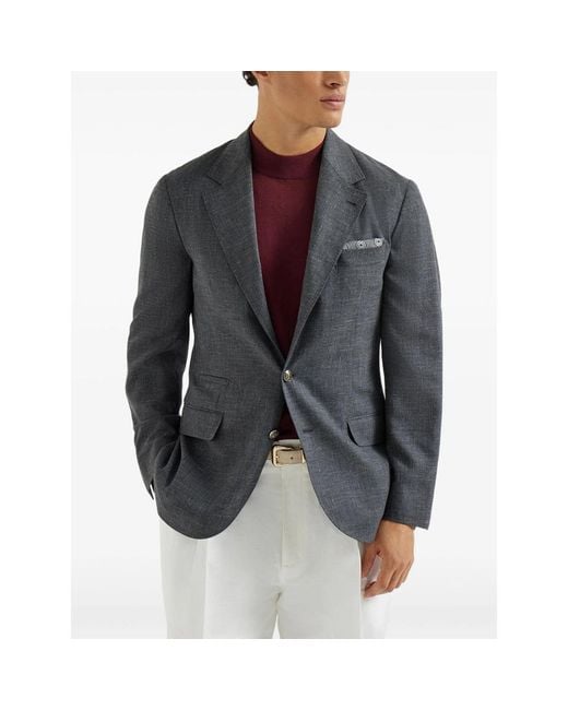 Brunello Cucinelli Blue Jackets for men