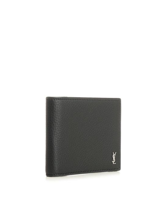 Saint Laurent Black Tiny Cassandre Wallet for men