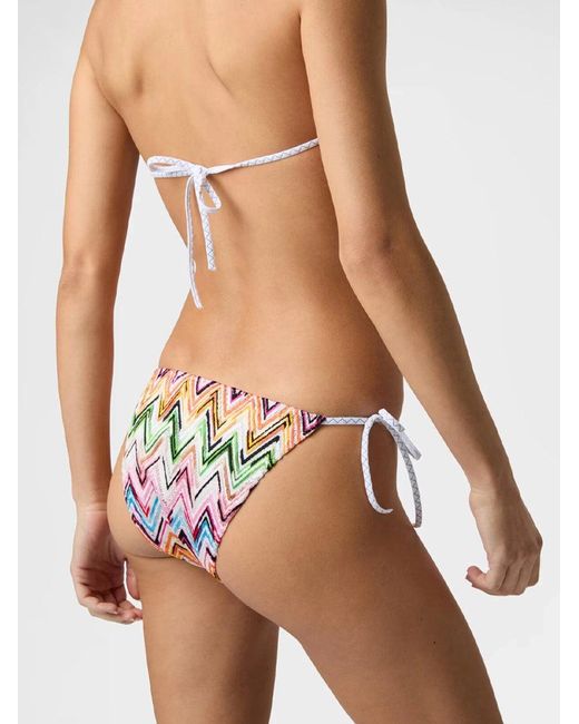 Missoni White Multicolored Zigzag Bikini