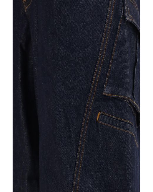Self-Portrait Blue Cargo Jeans