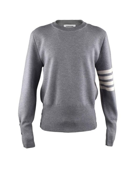 Thom Browne Gray Milano Stitch Pullover for men