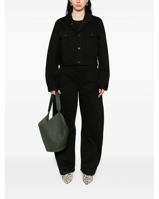 Lemaire Black Cotton Cropped Jacket