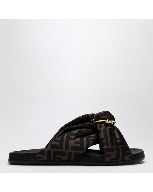 サンダル・ミュール Fendi Slide Fendi Feel In Black Nappa 7X1604AJZFF0TUY_02?hash=