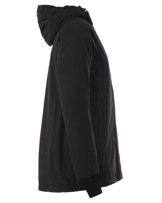 Herno Black A-Shape 2Layers Hooded Parka