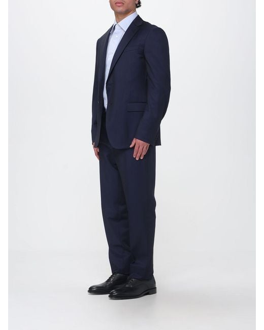 Zegna Blue Wool And Mohair Single-Breasted Suit for men
