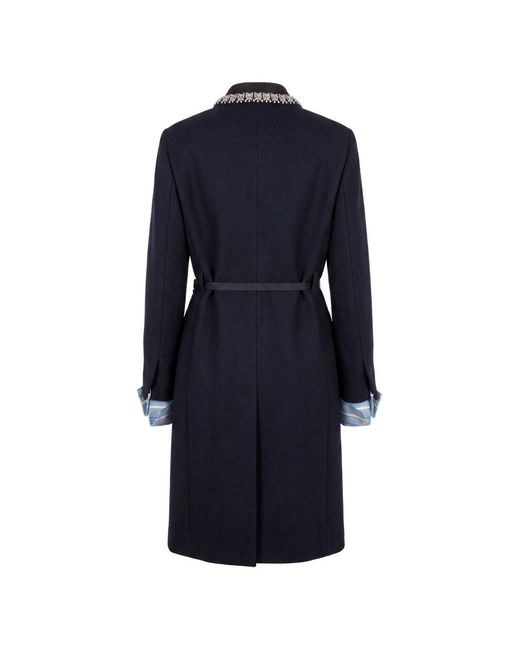 Prada Blue Wool Coat