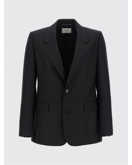 Saint Laurent Blue Single-Breasted Wool Blazer for men