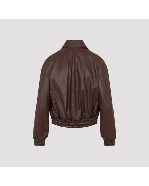 Céline Brown Lamb Leather Jacket