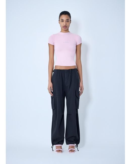 Alexander Wang Blue Drawstring Cargo Trousers